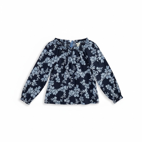 J. Crew Tops - J. Crew Navy and White Floral Kids Blouse